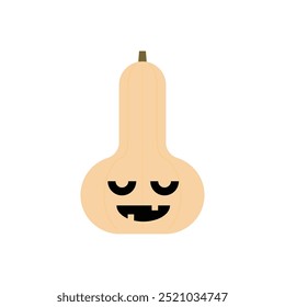 Pumpkin vector icon. Minimalistic illustration of autumn squash. Halloween, Jack O Lantern, pumpkin spice, culinary concepts.