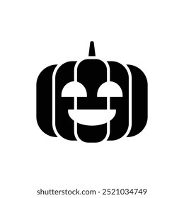 Ícone de vetor de abóbora. Ilustração minimalista de abóbora de outono. Halloween, Jack O Lantern, tempero de abóbora, conceitos culinários.