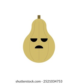 Pumpkin vector icon. Minimalistic illustration of autumn squash. Halloween, Jack O Lantern, pumpkin spice, culinary concepts.