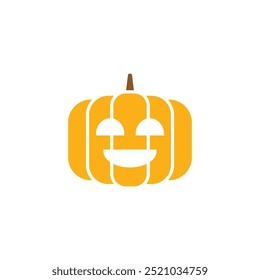 Ícone de vetor de abóbora. Ilustração minimalista de abóbora de outono. Halloween, Jack O Lantern, tempero de abóbora, conceitos culinários.