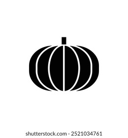 Ícone de vetor de abóbora. Ilustração minimalista de abóbora de outono. Halloween, Jack O Lantern, tempero de abóbora, conceitos culinários.