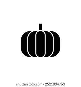 Ícone de vetor de abóbora. Ilustração minimalista de abóbora de outono. Halloween, Jack O Lantern, tempero de abóbora, conceitos culinários.