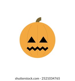 Ícone de vetor de abóbora. Ilustração minimalista de abóbora de outono. Halloween, Jack O Lantern, tempero de abóbora, conceitos culinários.