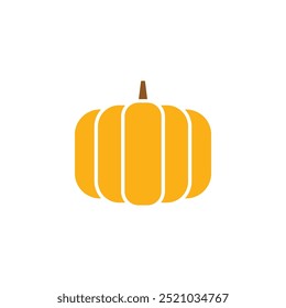 Ícone de vetor de abóbora. Ilustração minimalista de abóbora de outono. Halloween, Jack O Lantern, tempero de abóbora, conceitos culinários.