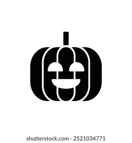 Ícone de vetor de abóbora. Ilustração minimalista de abóbora de outono. Halloween, Jack O Lantern, tempero de abóbora, conceitos culinários.