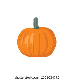 Ícone de vetor de abóbora. Ilustração minimalista de abóbora de outono. Halloween, Jack O Lantern, tempero de abóbora, conceitos culinários.