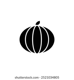 Ícone de vetor de abóbora. Ilustração minimalista de abóbora de outono. Halloween, Jack O Lantern, tempero de abóbora, conceitos culinários.