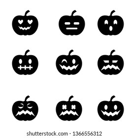 Pumpkin vector icons set