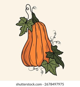 Kürbis-Vektorgrafik | Herbst Herbst Halloween Thanksgiving Clipart