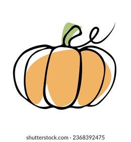 pumpkin vector illustration.
autumn vegetable, halloween symbol