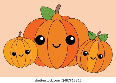 Pumpkin Vector Illustration: Cartoon, Clipart, and Line Art Designs. Printable pumpkin vector graphics: cartoon, clipart, and line art designs for any project.