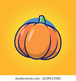 Pumpkin Vector Illustration Cute Cartoonish Design