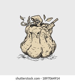 pumpkin vector illustration detailed and editable