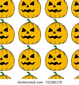 Pumpkin vector illustration. Doodle. Design icon, print, logo, poster, symbol, decor, textile, paper