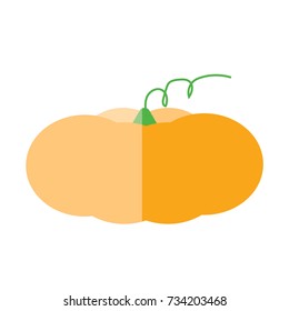 Pumpkin vector illustration. Doodle style. Design icon, print, logo, symbol, decor, textile, paper.