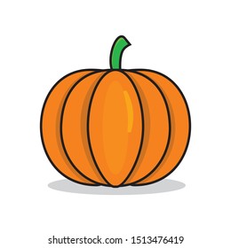 Pumpkin vector illustration isolated on white background. Pumpkin clip art