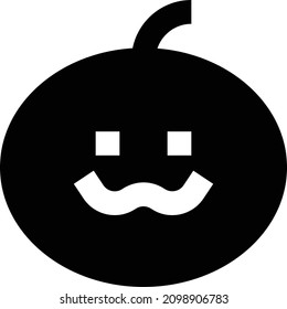 ilustración vectorial de calabaza aislada en un fondo transparente. iconos vectoriales de glifo para el concepto o gráficos web.