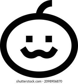 ilustración vectorial de calabaza aislada en un fondo transparente. iconos vectoriales de trazo para el concepto o gráficos web.