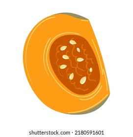 Pumpkin vector illustration isolated on white background. Isolated vector illustration.