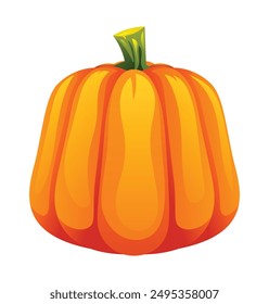 Ilustración vectorial de calabaza aislada sobre fondo blanco