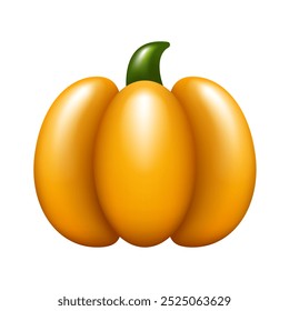 Calabaza. Ilustración vectorial aislada sobre fondo blanco.