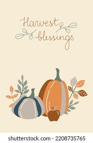 Pumpkin Vector Illustration Lettering Poster