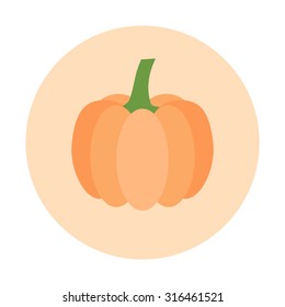 Pumpkin vector illustration.Flat design