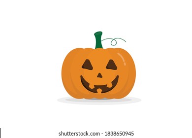 pumpkin vector illustration.halloween vector Illustration.halloween pumpkin on white background.