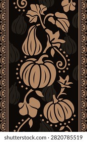 pumpkin vector lace pattern Hollow out silhouettes flat design