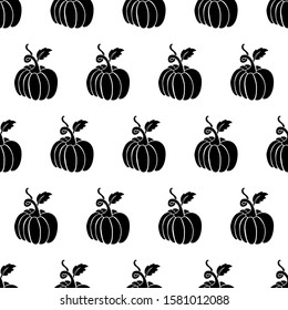 Pumpkin vector line art is in Seamless pattern