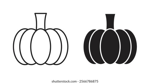 Pumpkin vector line icon illustration