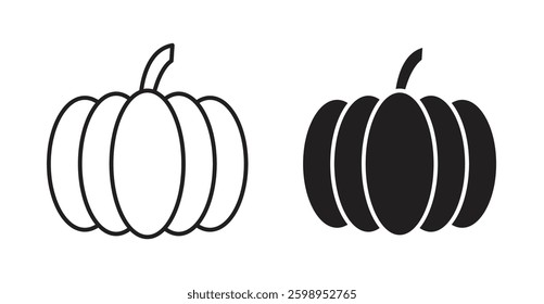 Pumpkin vector line icon illustration collection.