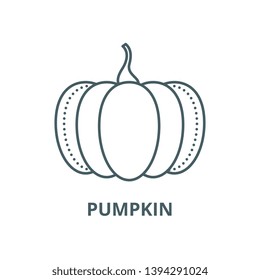 Pumpkin vector line icon, linear concept, outline sign, symbol