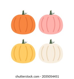 Pumpkin vector. Pumpkin on white background.