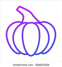 pumpkin vector outline icon. Modern colored outline symbols. Collection of traditional elements.