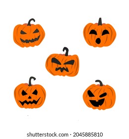 Juego de vectores de calabaza para halloween