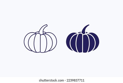 Pumpkin vector veg illustration icon