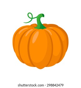 Hortalizas de calabaza. Elemento de diseño colorido aislado en blanco.
