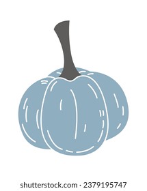 Pumpkin Vegetable Decorated Vector Illustration