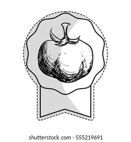 pumpkin vegetable emblem  icon image vector illustration design 