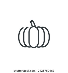 Pumpkin vegetable food icon, vector illustration