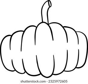 pumpkin vegetable harvest vegetable garden plant halloween doodle linear cartoon coloring