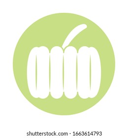 icono de la verdura sobre fondo blanco, estilo de bloque, ilustración vectorial