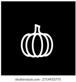 Kürbis, Gemüse-Ikone. Thanksgiving-Kürbis, Vektorsymbol. Symbol Landwirtschaft. Vektorgrafik, nicht Künstliche Intelligenz, Logo-Illustration. Ersetzbares Vektordesign.	