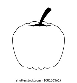 Pumpkin vegetable isolated on black and white colors