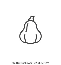 Pumpkin vegetable line icon. linear style sign for mobile concept and web design. Pumpkin outline vector icon. Symbol, logo illustration. Vector graphics
