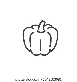 Pumpkin vegetable line icon. linear style sign for mobile concept and web design. Pumpkin outline vector icon. Symbol, logo illustration. Vector graphics