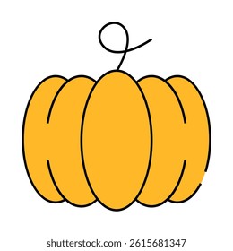 pumpkin vegetable line icon vector. pumpkin vegetable sign. isolated symbol illustration
