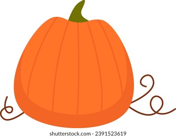 Pumpkin Vegetable Ripe Vector Illustration