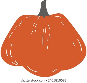 Ilustración del vector de maduración vegetal de calabaza
